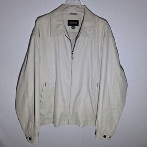 London Fog Harrington Jacket Mens XXL Khaki Excellent Lightweight Windbreaker